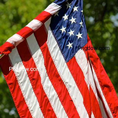 American flag outdoor view on sunny day