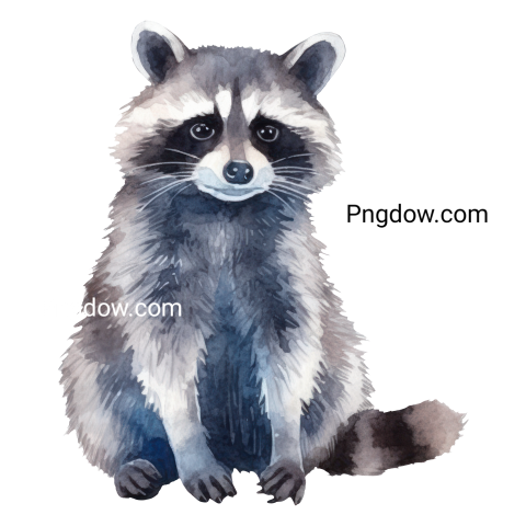 Raccoon Watercolor Illustration