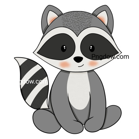 Cute raccoon cartoon free image
