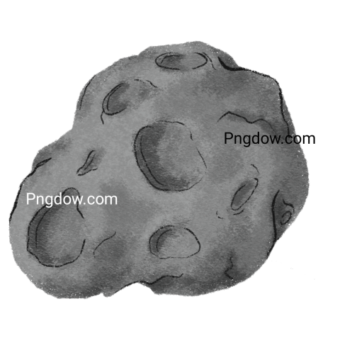 Asteroid in The Space transparent background