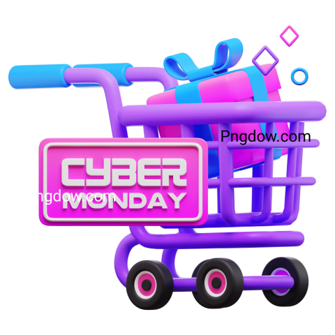 Cyber Monday Shopping Cart Illustrationa
