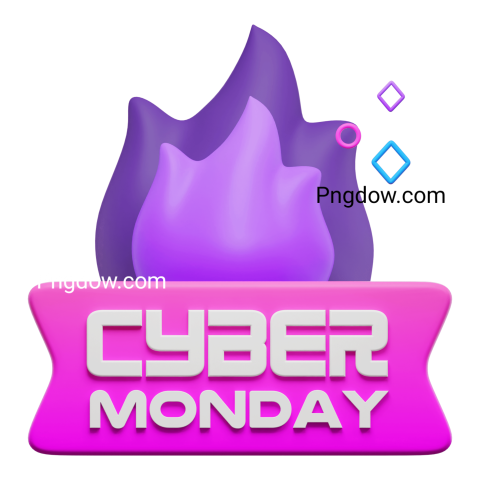 Cyber Monday Fire Sticker