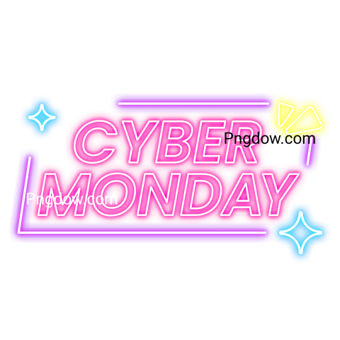 Neon Cyber Monday Sale Banner free