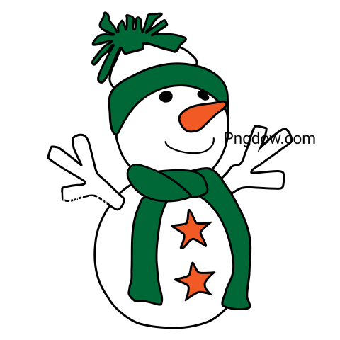 Christmas's Decoration Color Doodle Snowman olaf