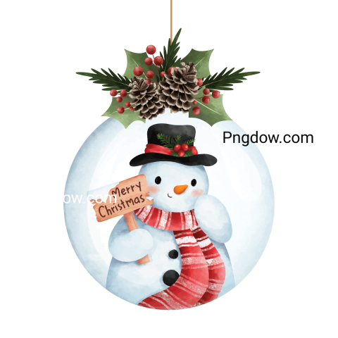 Christmas ball with snowman and christmas decoration, (7)