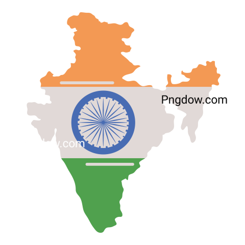 Republic day india map and flag