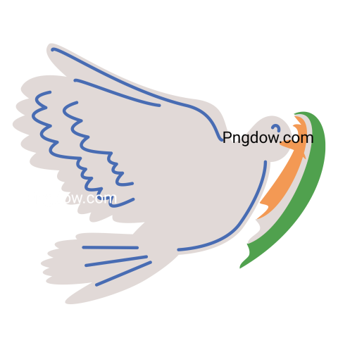 Republic day india dove with flag