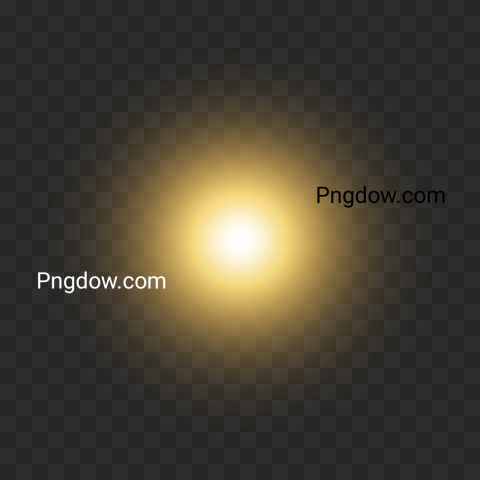 Gold glow transparent background for free