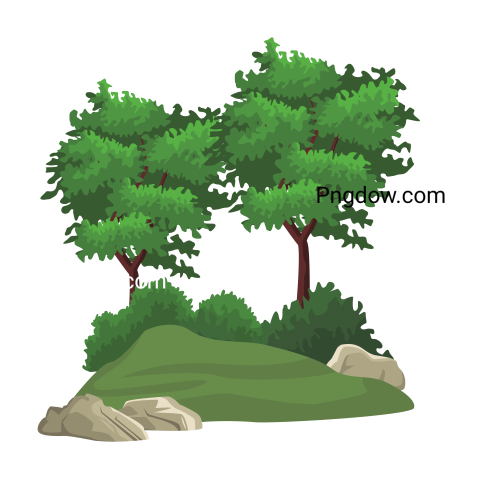 Trees and Bushes Png for free