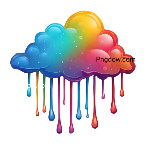 Vibrant and Transparent PNG Rain Cloud Icon Image   Add a Splash of Color to Your Designs