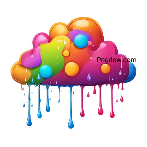 Vibrant and Transparent PNG Rain Cloud Icon Image