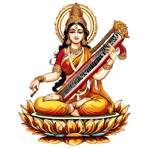 Saraswati PNG image with transparent background, Saraswati PNG - Photo ...