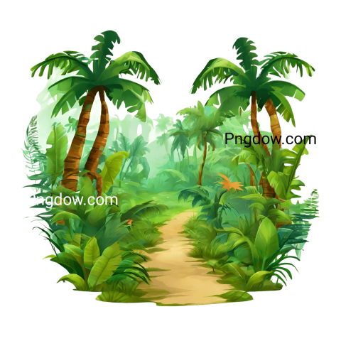 Stunning Jungle PNG Image with Transparent Background for Versatile Use