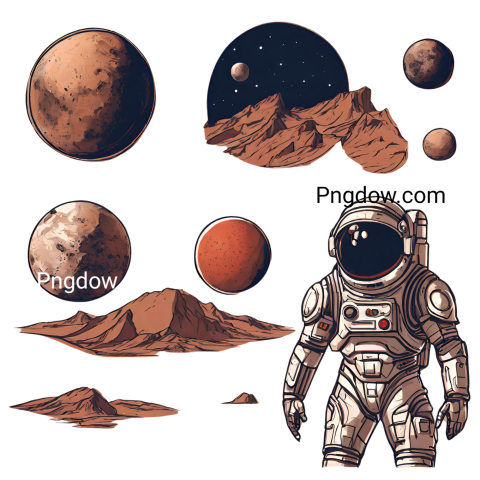 High Quality Mars PNG Image with Transparent Background for Versatile Use