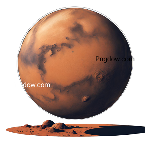 Stunning Mars PNG Image with Transparent Background for Versatile Use