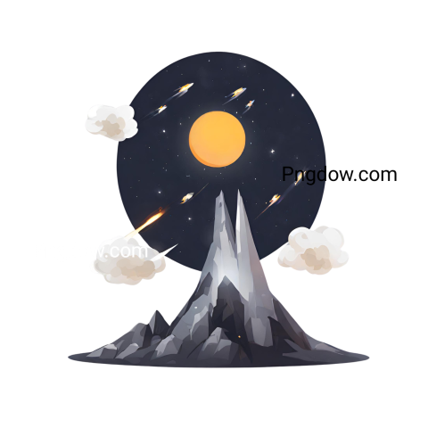 Meteor PNG image with transparent background, Meteor PNG