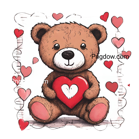 Download Free Transparent Valentine's Day Teddy Bear PNG
