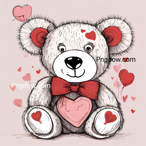 Download a Free Valentine's Day Teddy Bear Image