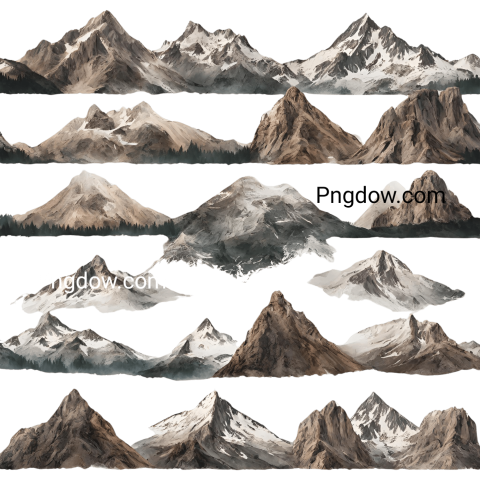 Stunning Mountain PNG Image with Transparent Background for Versatile Use