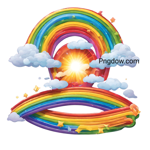 Stunning Rainbow PNG Image with Transparent Background   Download Now!