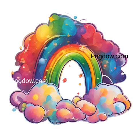 High Quality Rainbow PNG Image with Transparent Background