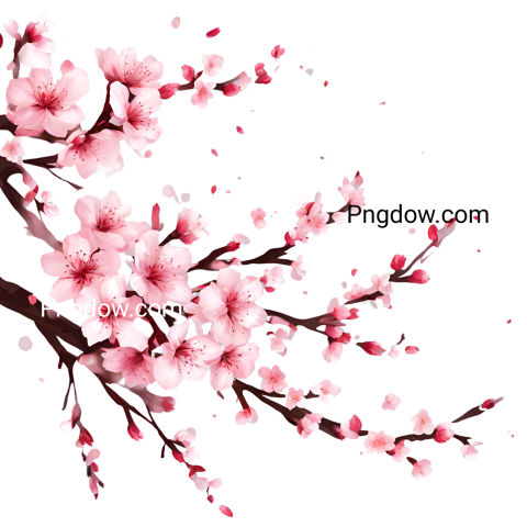Stunning Sakura PNG Image with Transparent Background for Versatile Use