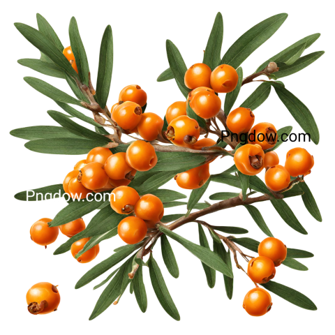 Stunning Sea buckthorn PNG Image with Transparent Background for Versatile Use