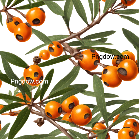 Sea buckthorn PNG transparent background free