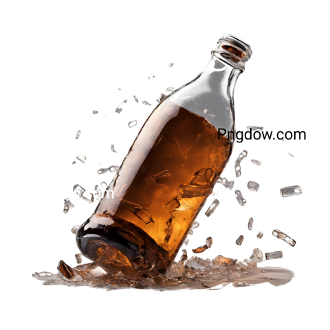 Broken bottle PNG image with transparent background, broken bottle png (16)