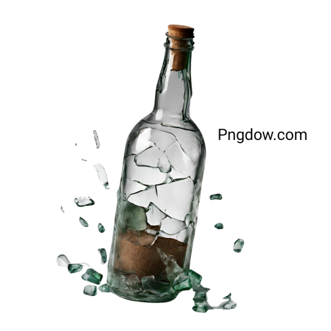 Broken bottle PNG image with transparent background, broken bottle png (17)