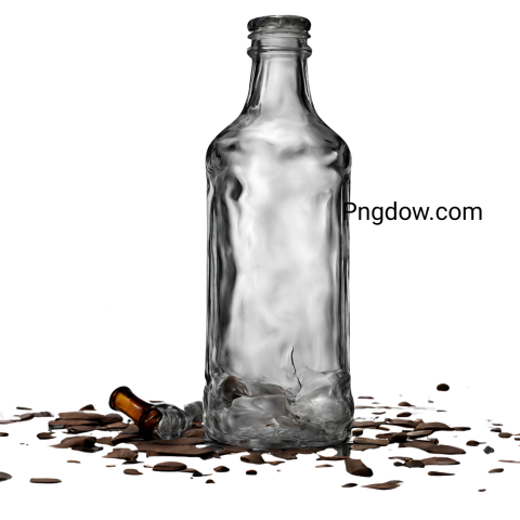 Broken bottle PNG image with transparent background, broken bottle png (22)