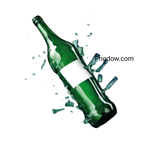Broken bottle PNG image with transparent background, broken bottle png (25)