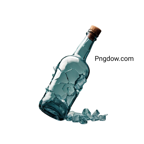 Broken bottle PNG image with transparent background, broken bottle png (34)