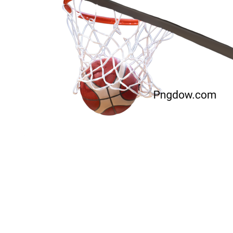 Basketball in Hoop transparent background