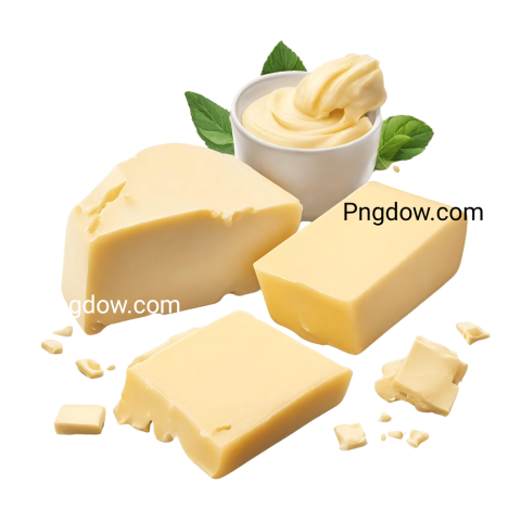 Butter PNG image with transparent background, edelweis