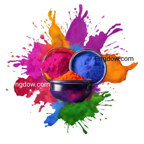 Indian Festival Holi Colors, Png image