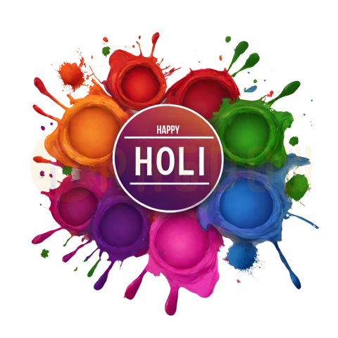 Indian Festival Holi Colors, Png transparent image