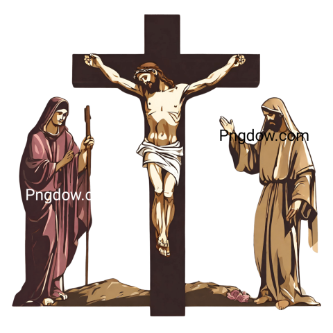 Jesus on Crucifix Christian symbol Illustration (2)