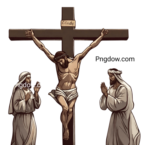 Jesus on Crucifix Christian symbol Illustration (3)