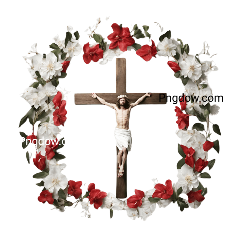 Jesus on Crucifix Christian symbol Illustration (1)