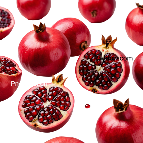 High Quality Pomegranate PNG Image with Transparent Background