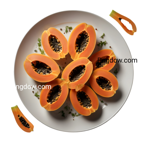 Stunning Papaya PNG Image with Transparent Background   Downloaded