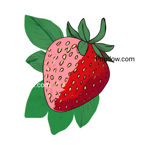 strawberry transparent cartoon