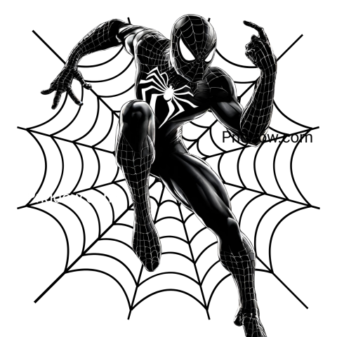 black spider man png image