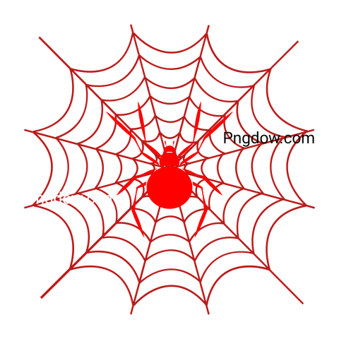 red Spider Web Illustration