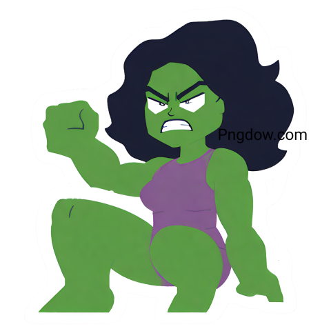 Elevate Your Digital Presence with She-Hulk Sticker PNGs