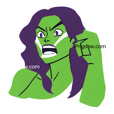 She Hulk Sticker PNG