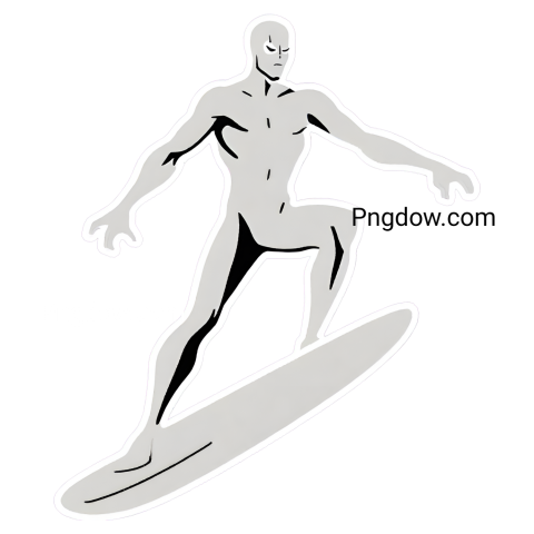 Sticker Silver Surfer Png