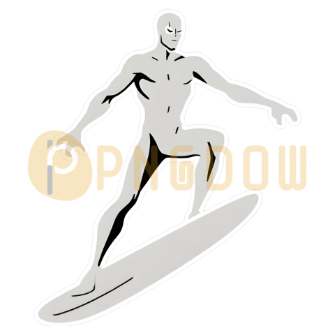 Sticker Silver Surfer Png