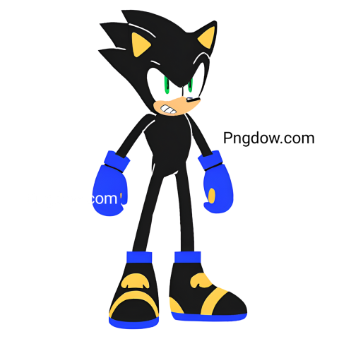 Sonic black PNG for free